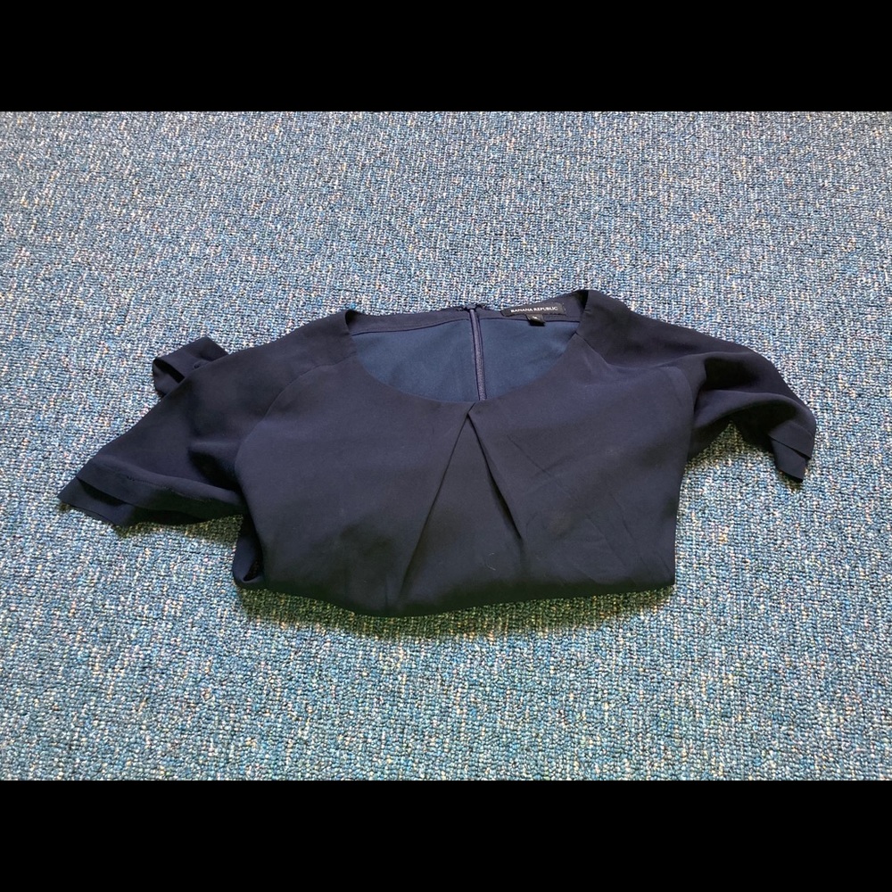 Banana republic blue dress with matching belt